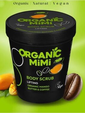 Organic Mimi, Body Scrub Lifting Mango & Coffee, 250 g